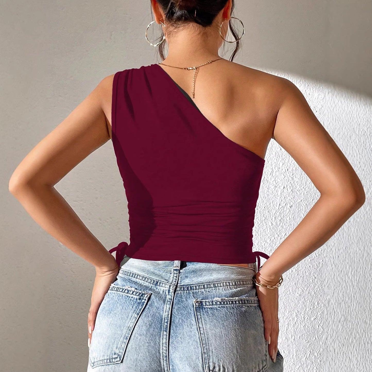 Top camisol sexy pentru femei, cu umeri goi